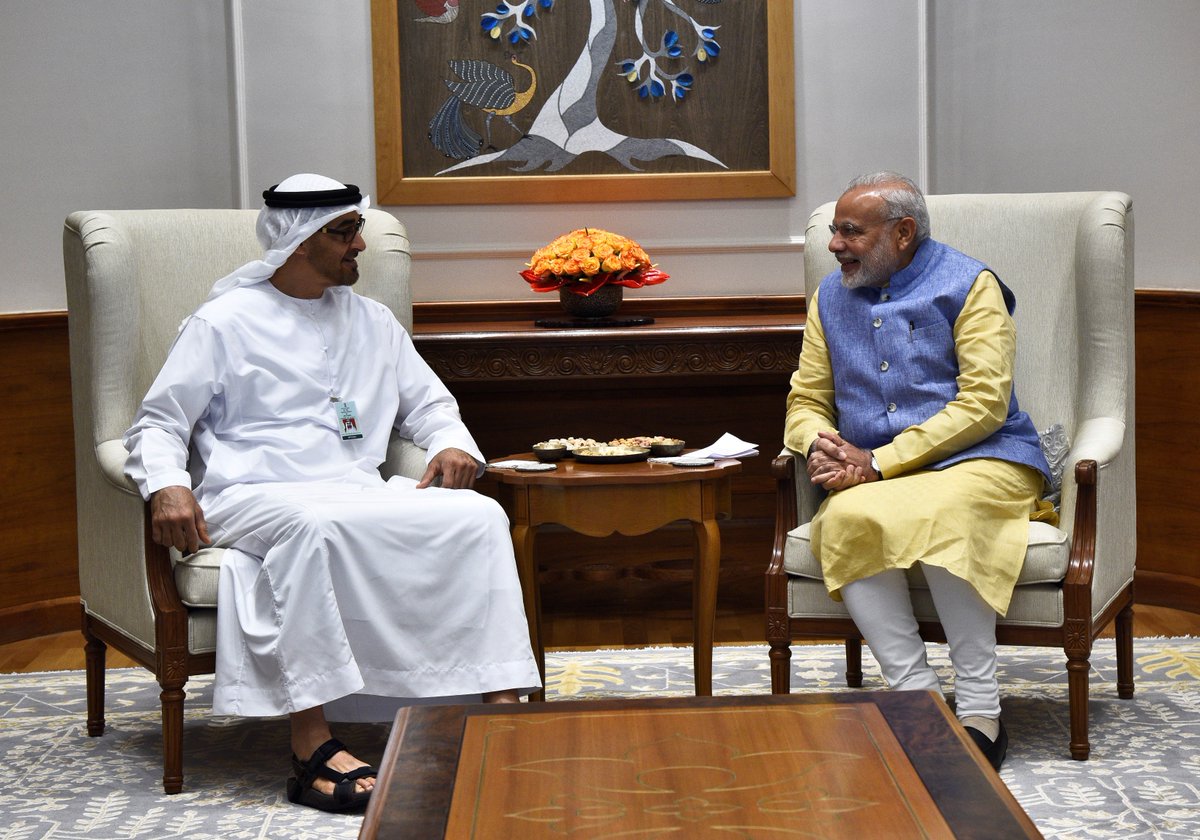 Pm Modi Holds Talks With Uae Crown Prince Sheikh Mohamed Bin Zayed Al