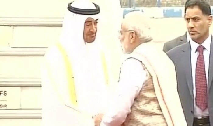 Prime Minister Narendra Modi Gives Warm Welcome To Abu Dhabi Crown