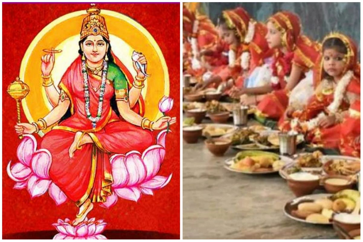 Shardiya Navratri Day Worship Maa Siddhidatri With Kanya Pujan