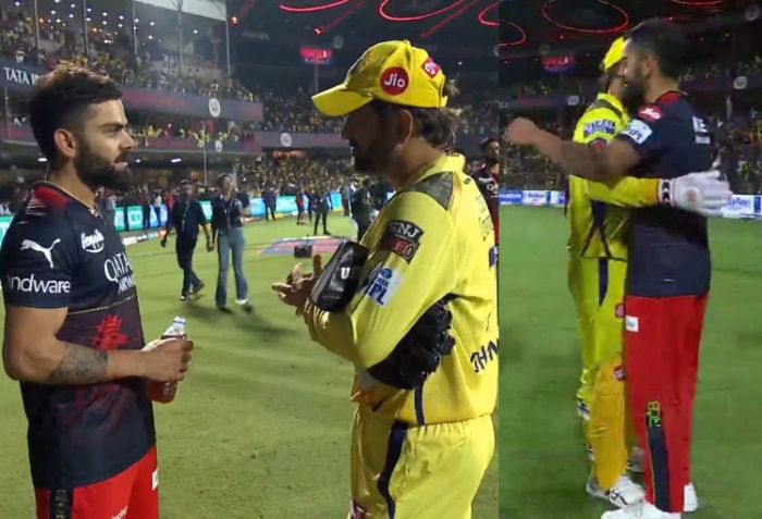 Ipl Virat Kohli And Ms Dhoni Bromance Goes Viral After Csk Beat