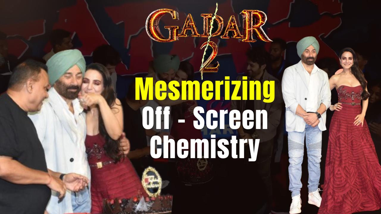 Gadar 2 Sunny Deol And Ameesha Patel Make Grand Entry At The Premiere