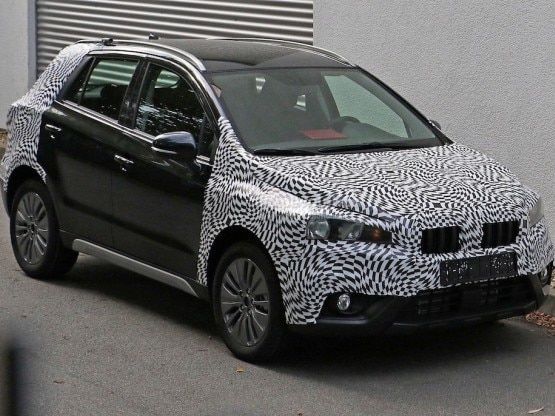 Suzuki SX4 S-Cross facelift spotted testing with BMW-Style Camouflage: Global unveiling likely in 2016