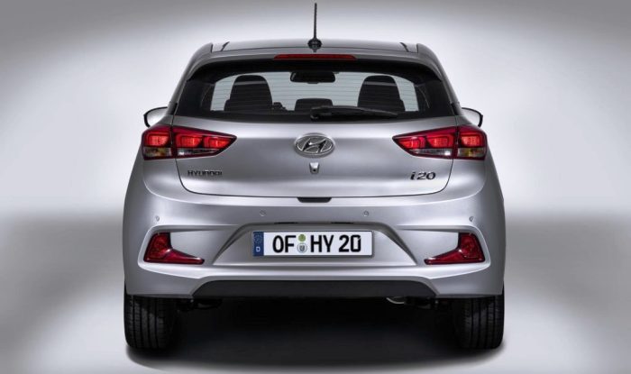 Hyundai Elite i20 facelift 2018 rear render image.