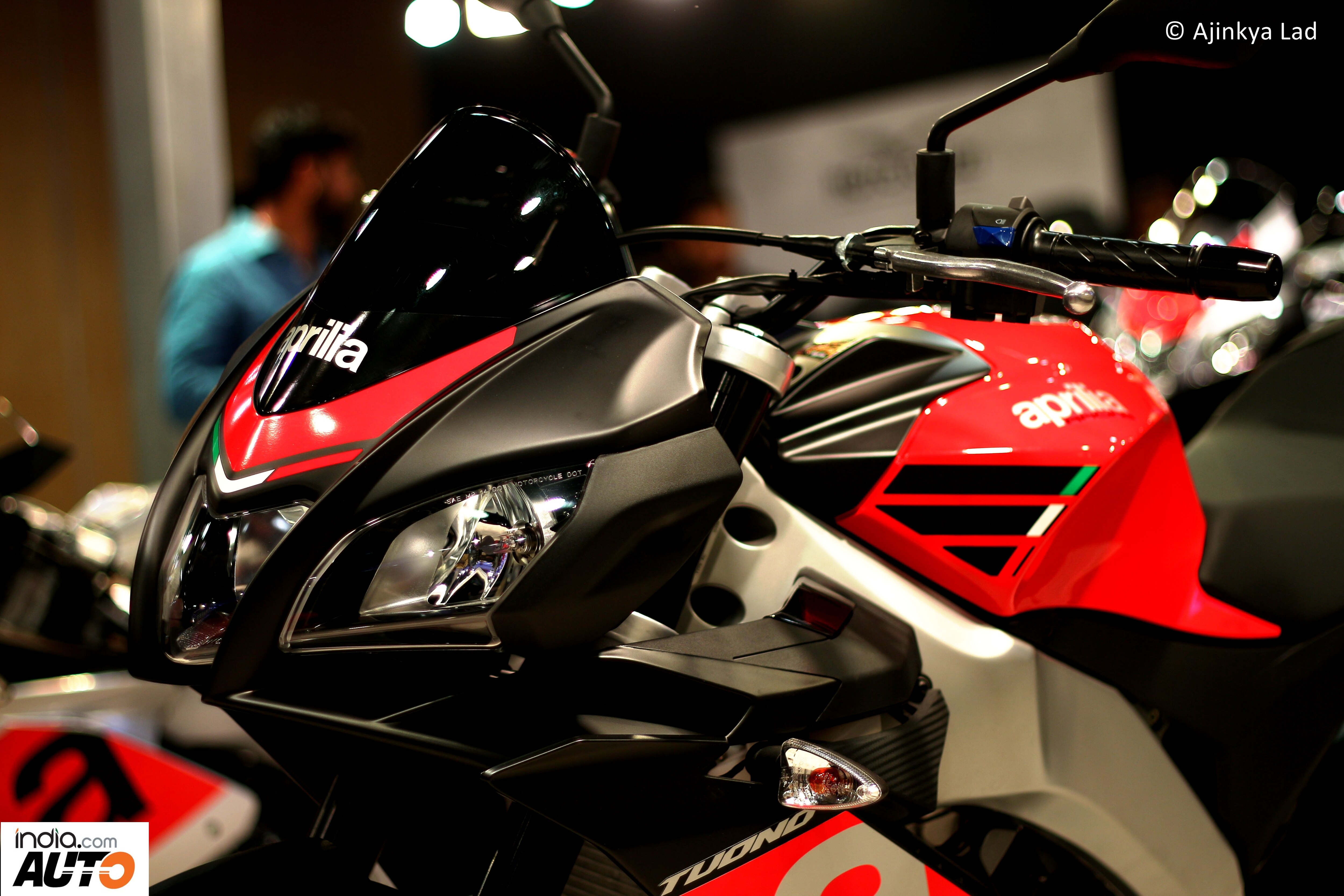 Aprilia Tuono 150 headlight close up
