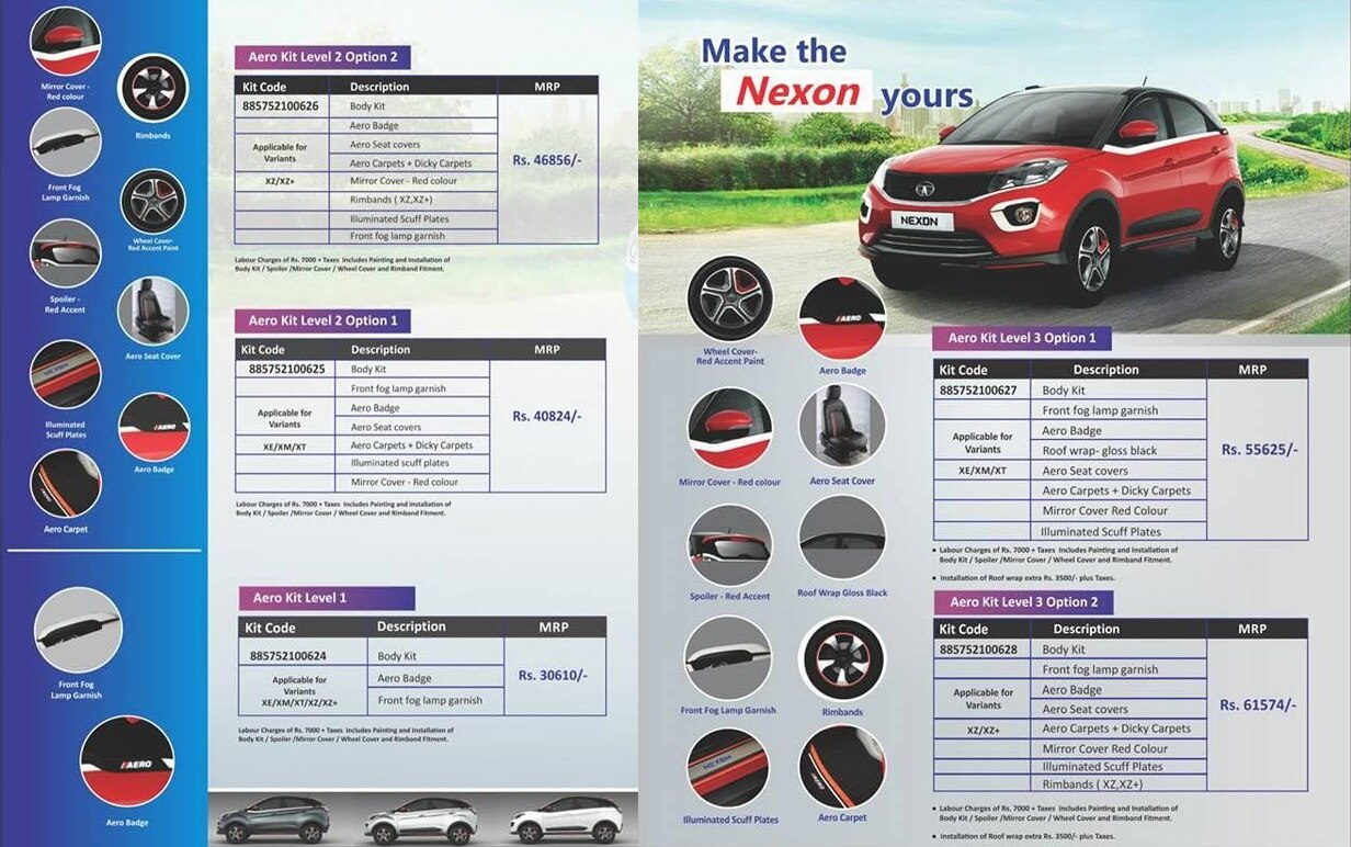 Tata Nexon Aero Accessories Kit Launched; Price Details Revealed ...