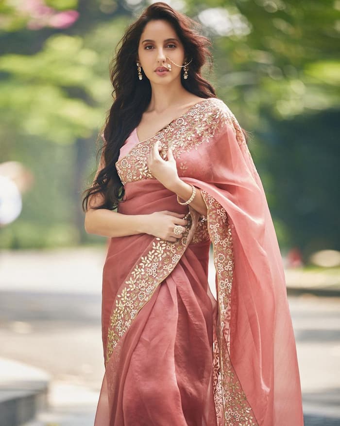 Nora fatehi saree