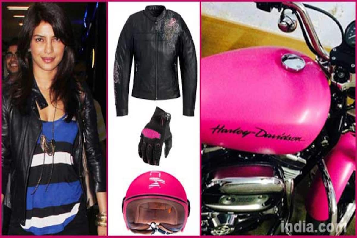 Fantasi fællesskab jeg behøver Priyanka Chopra the Biker Babe: Coolest accessories for her pink Harley- Davidson bike! | India.com