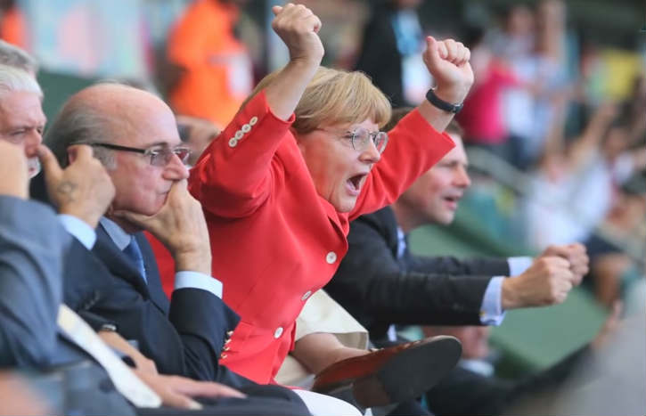 Happy Birthday, Angela Merkel: Germany's biggest fan at FIFA W0rld Cup 2014!