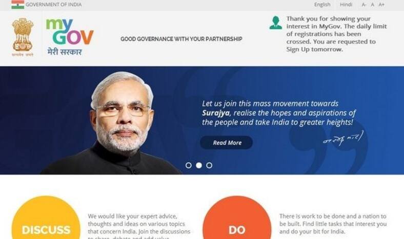MyGov: PM Narendra Modi launches website for citizens - mygov.nic.in