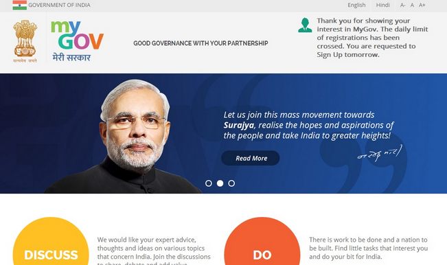 MyGov: PM Narendra Modi launches website for citizens (mygov.nic.in)