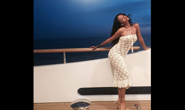 Hot: Rihanna on a yacht in see-through crochet dress! | India.com