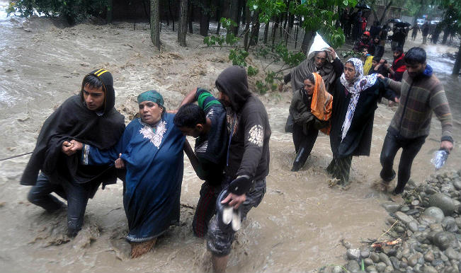 Jammu And Kashmir Floods Thousands Displaced As 400 Villages Flooded