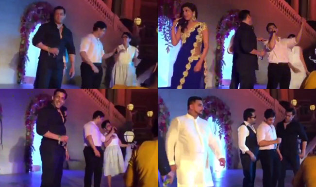 Salman Khan dances to Aamir Khan's Aati Kya Khandala tune at Arpita Khan's wedding: Watch to believe Salman Khan dances to Aamir Khan’s Aati Kya Khandala tune at Arpita Khan’s wedding: Watch to believe