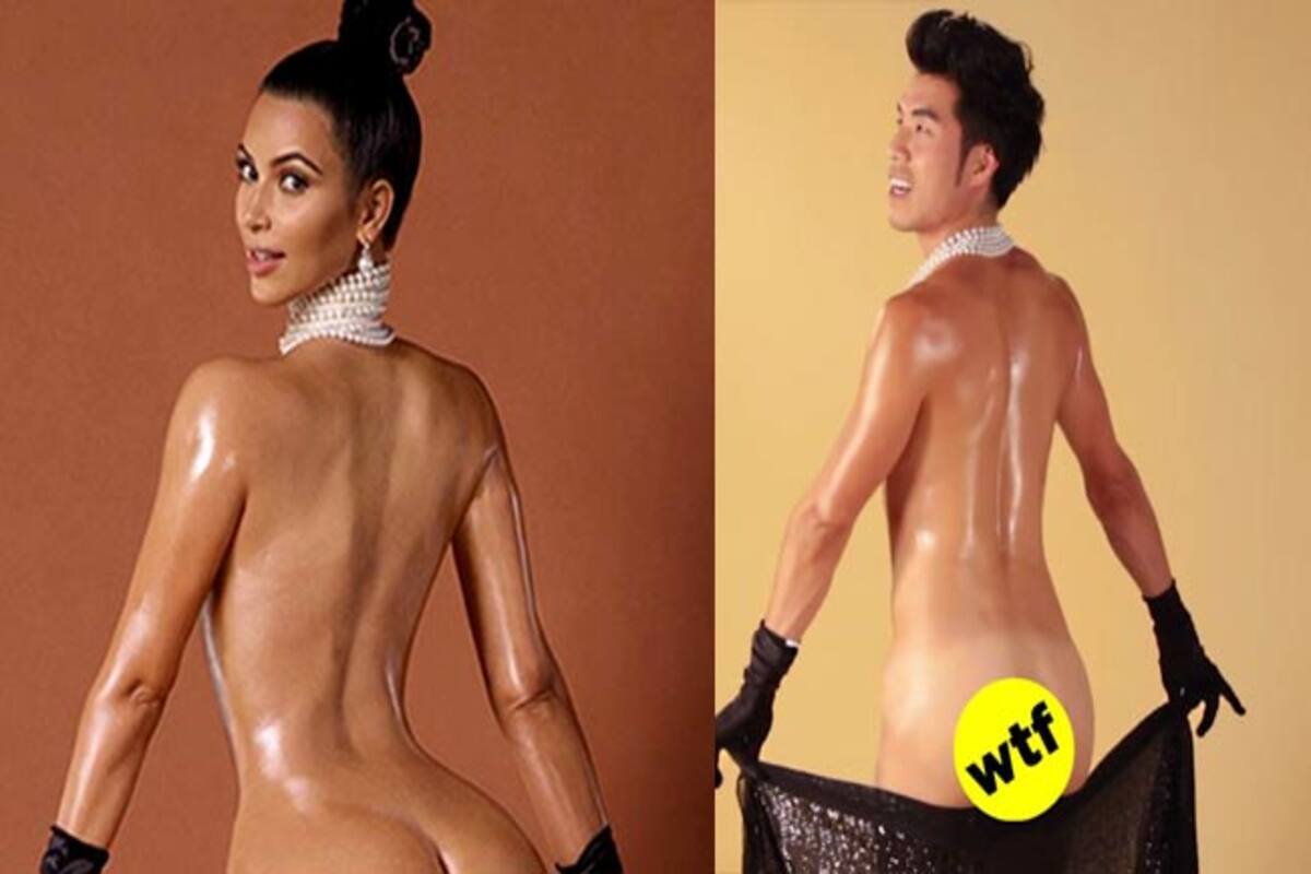 Kim Kardashian epic butt-show: Now men oil their buns for an oddly erotic  photo-shoot! | India.com