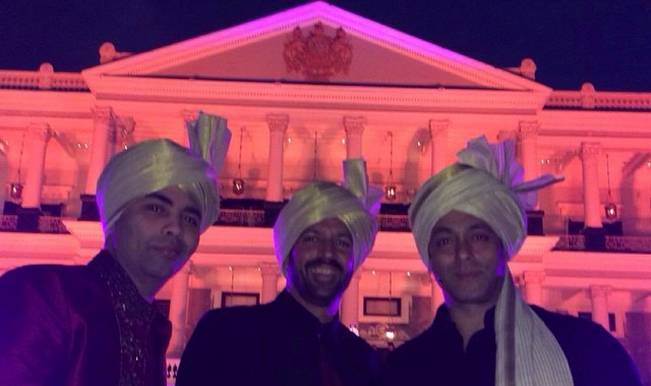Karan Johar Kabir Khan and Salman Khan at Arpita Khan wedding