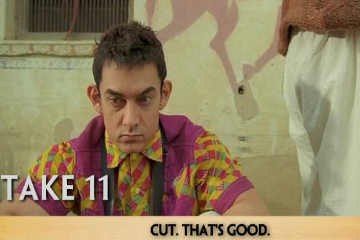 PK –The Fat Barber scene: Aamir Khan has a tough time keeping a straight  face while shooting! 