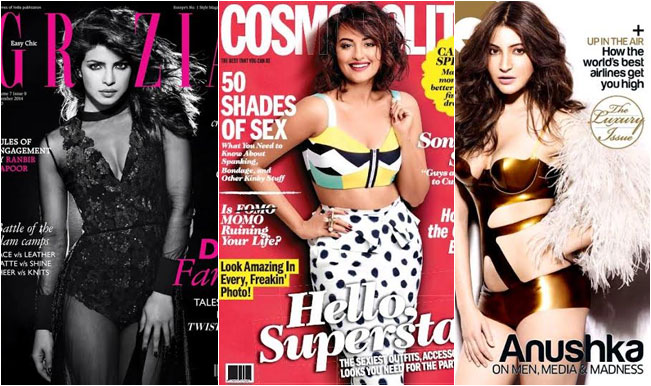 Sonakshi Sexy Stills Hd Photo Sex - Anushka Sharma, Priyanka Chopra & Sonakshi Sinha: Who's the sexiest cover  girl in December? | India.com