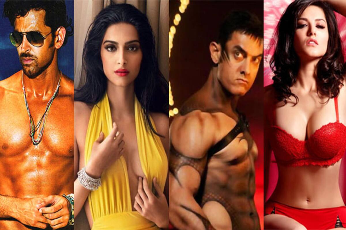 10 sexy skinshows of 2014: Aamir Khan, Sunny Leone, Hrithik Roshan, Sonam  Kapoor-stars drop their clothes to sensational effects! | India.com