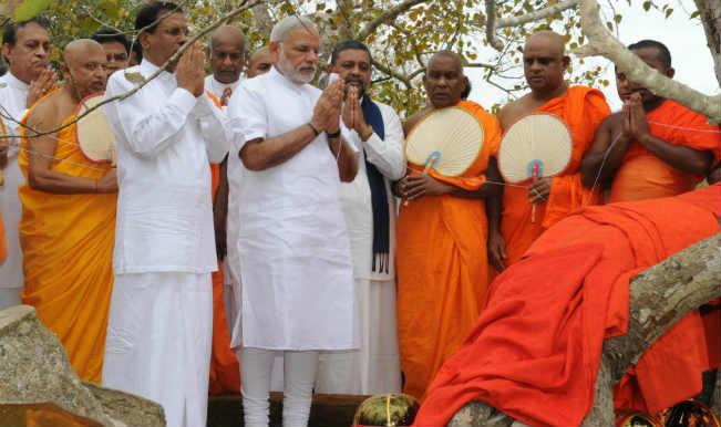 Narendra Modi Offers Prayer At Mahabodhi Tree In Sri Lanka s Ancient 