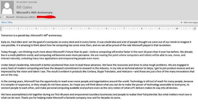 Microsoft Completes 40 years: Read Bill Gates’ anniversary email to ...