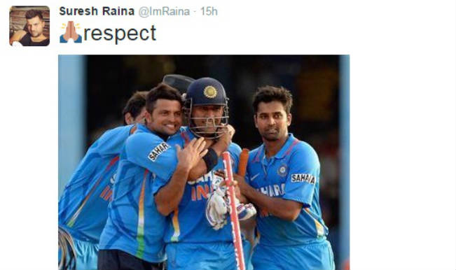 Suresh Raina tweets in support of 'legend' MS Dhoni as R Ashwin vows to die  on field for Captain! 