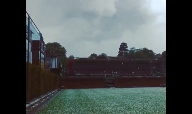 Wimbledon 2015: Hailstorm two weeks ahead of the most loved tennis tournament! Wimbledon 2015: Hailstorm two weeks ahead of the most loved tennis tournament!