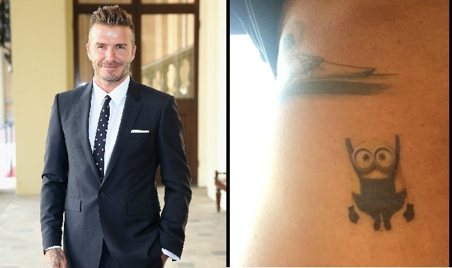 David Beckham Gets a Minion Tattoo Picked Out by Daughter Harper