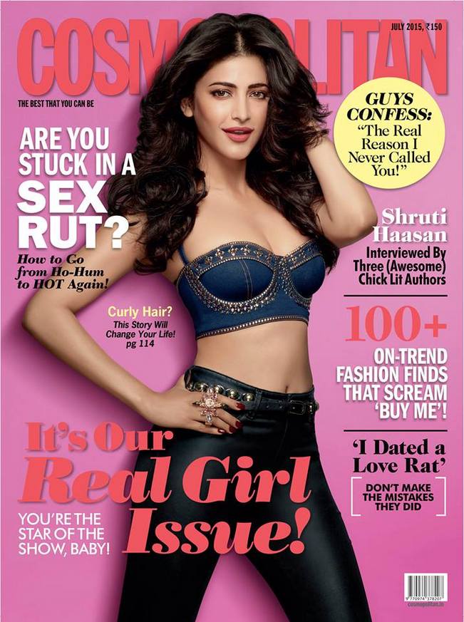 HOT and RAW! Shruti Haasan shoots for Cosmopolitan India cover for July  2015 | India.com