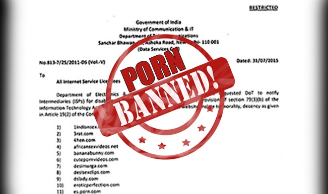 Porn websites blocked in india