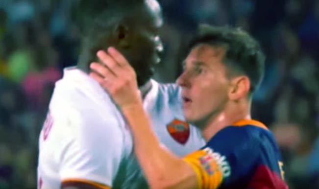 Lionel Messi Headbutt Barcelona Vs Roma Pre Season Friendly Match Isn