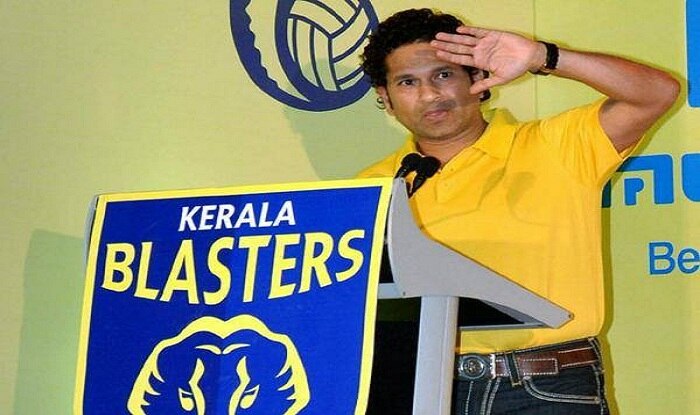 Sachin Tendulkar Unveils Kerala Blasters Team Jersey India Com