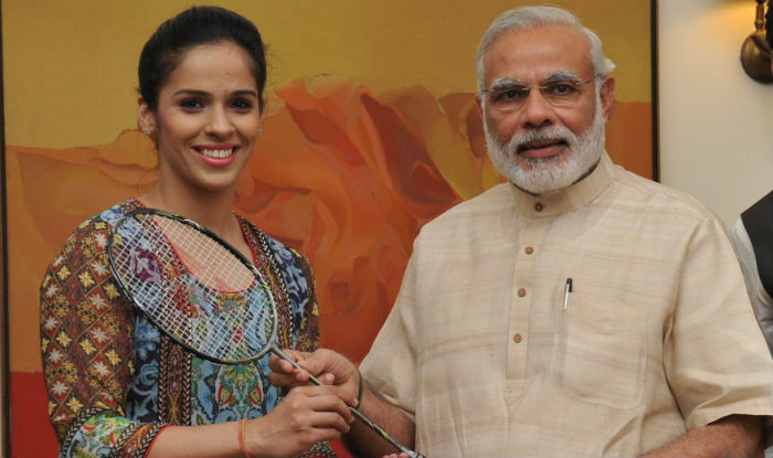 Saina Racket was Gifted to PM, Modi
