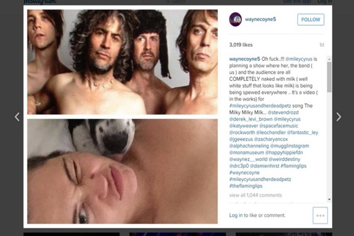 1200px x 800px - Miley Cyrus planning nude concert with The Flaming Lips' Wayne Coyne |  India.com