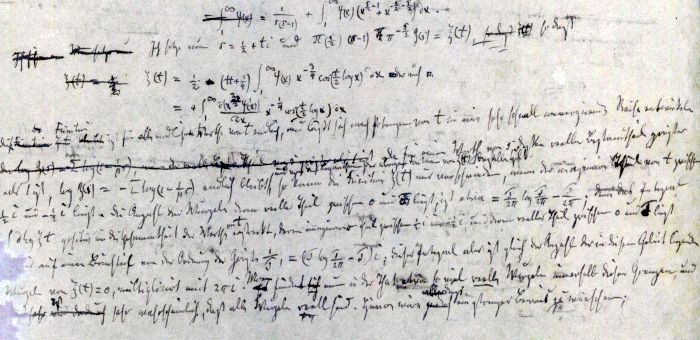 Riemann Hypothesis Image Credit:  State and University Library Gottigen