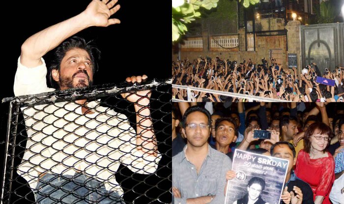 Shah Rukh Khan celebrates birthday with fans at Mannat | अपने फैन्स के ...