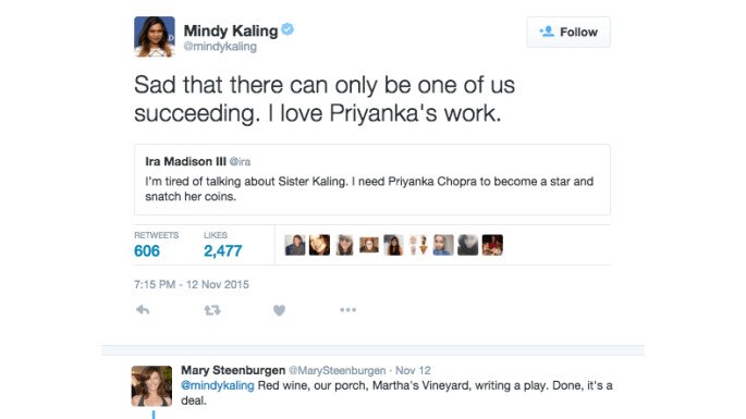 Mindy Kaling Tweet