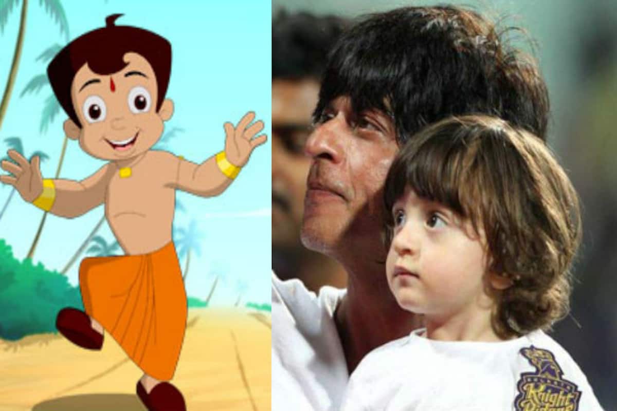 Shah Rukh Khan & son AbRam meet Chhota Bheem at Mannat! 