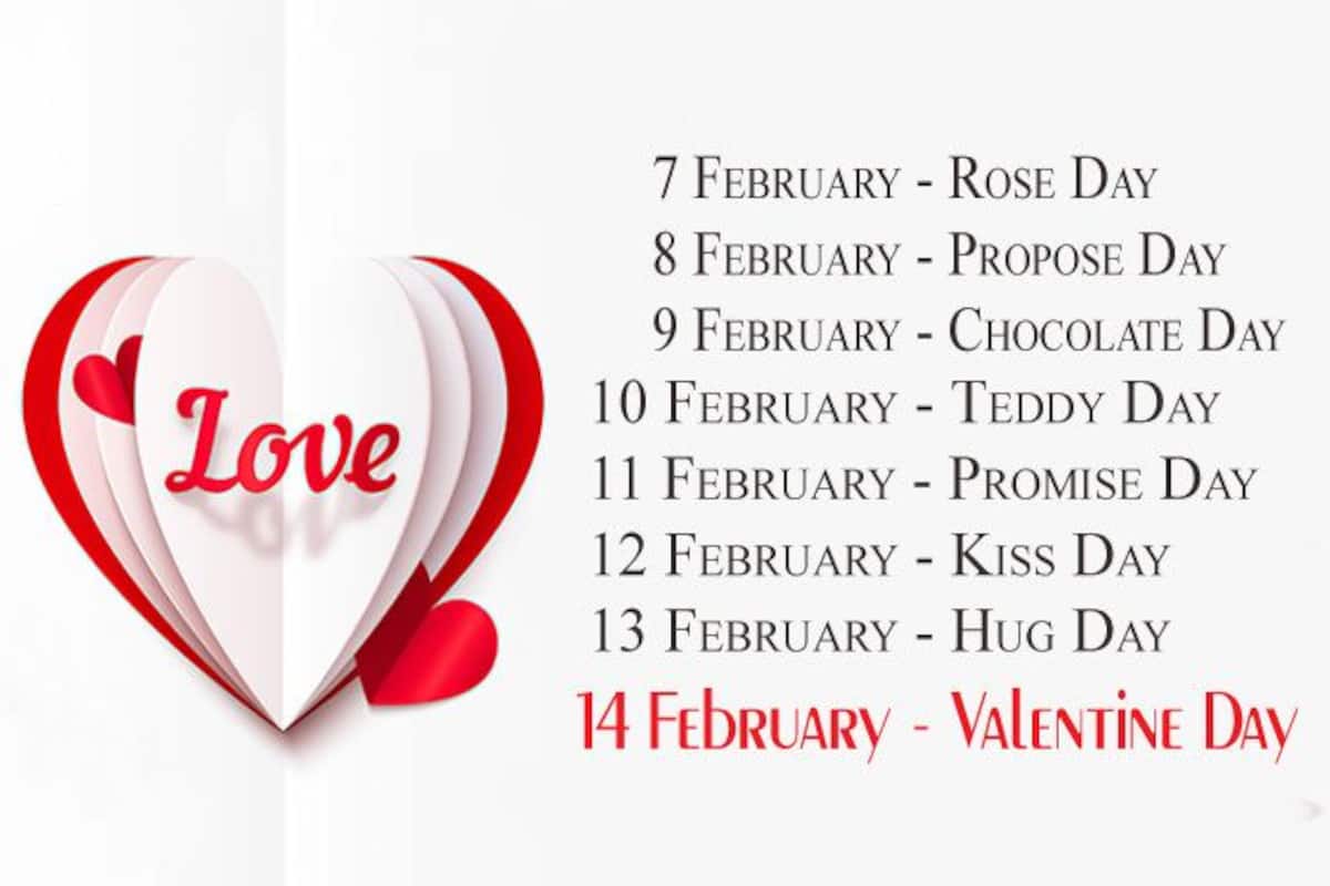 Valentine Week List 2023: Rose Day, Propose Day, Kiss Day ...