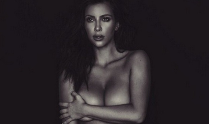 Black Television Stars Nude - Kim Kardashian shares another nude picture for Women's Day ...