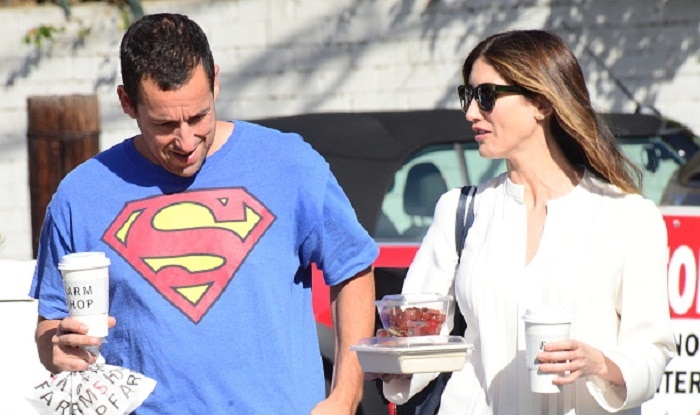 Adam sandler shares pda with wife jackie