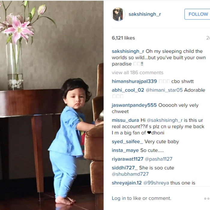 MS Dhoni wife Sakshi Dhoni shares adorable sleepy Ziva Dhoni's picture