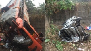 Mumbai: Bus collides with Swift, Toyota Innova at Mumbai-Pune Expressway, 12 die Mumbai: Bus collides with Swift, Toyota Innova at Mumbai-Pune Expressway, 12 die