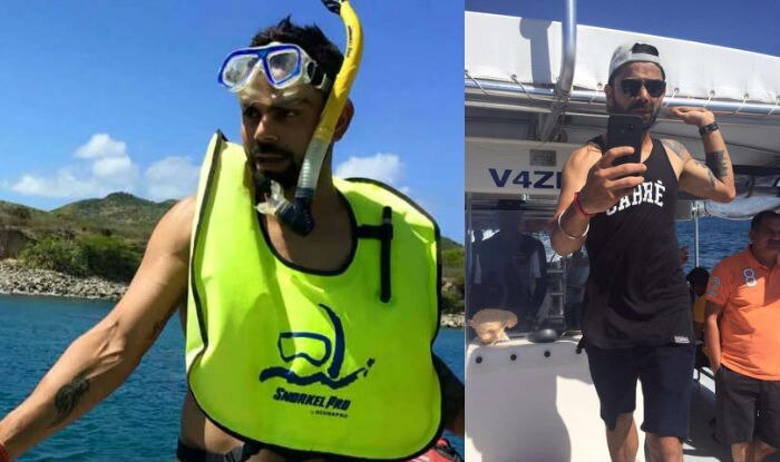 Virat Kolhi flaunts chiseled body, goes Snorkeling at Caribbean island ...