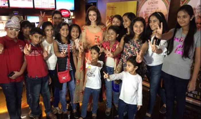 Saumya Tandon and The Voice India Kids at the special screening of Gandhi