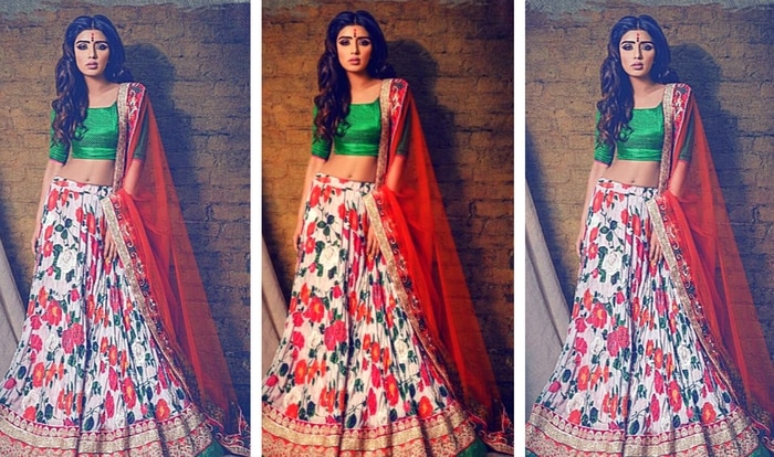 floral lehenga