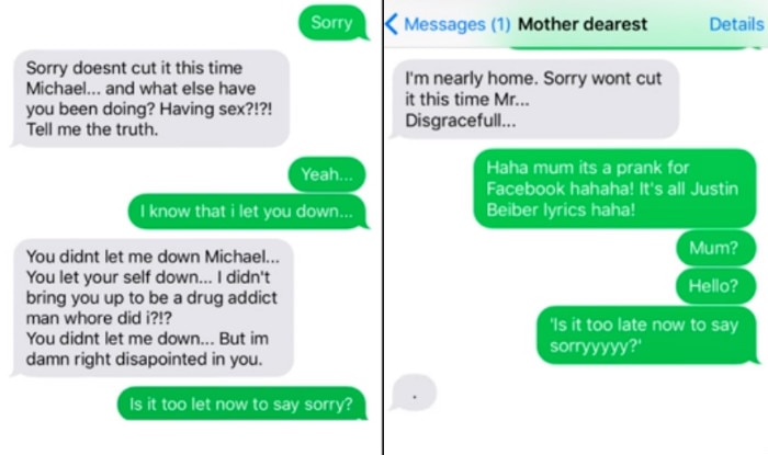 This Boy Pranks His Mom Texting Lyrics Of Sorry By Justin Bieber And It Is Hysterically Entertaining India Com