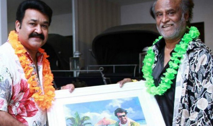 mohanlal and rajinikanth Oppam photo by Rajni FC