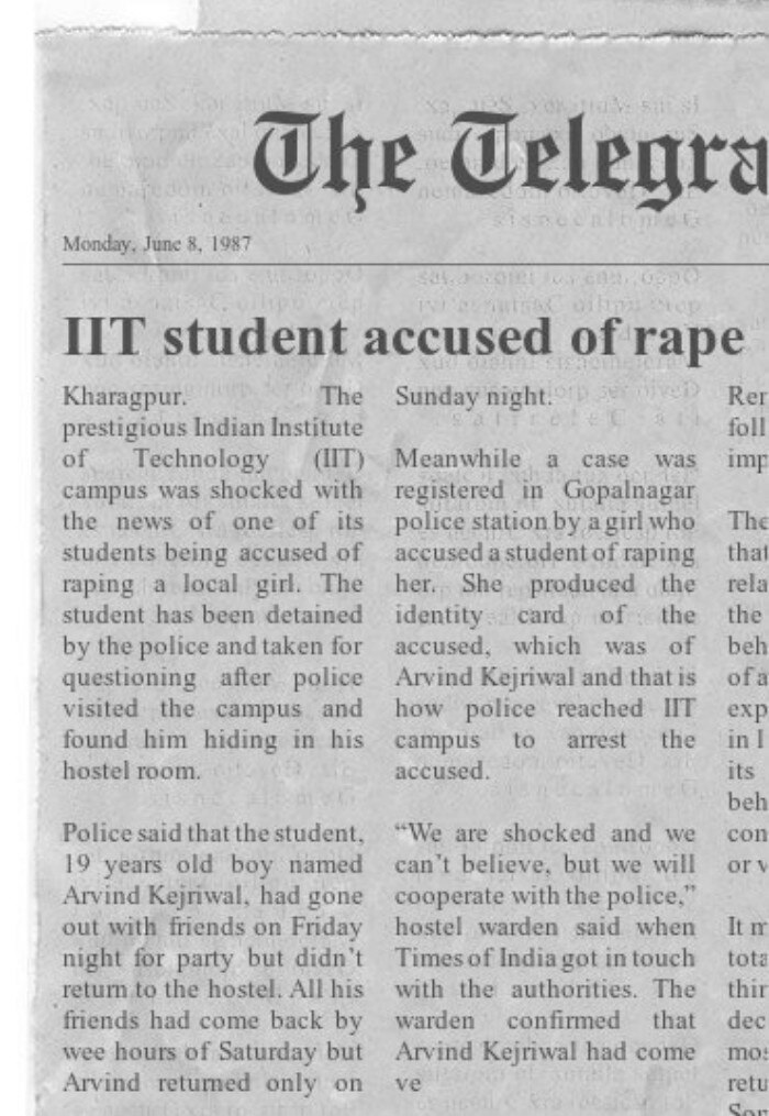 Arvind Kejriwal rape fake