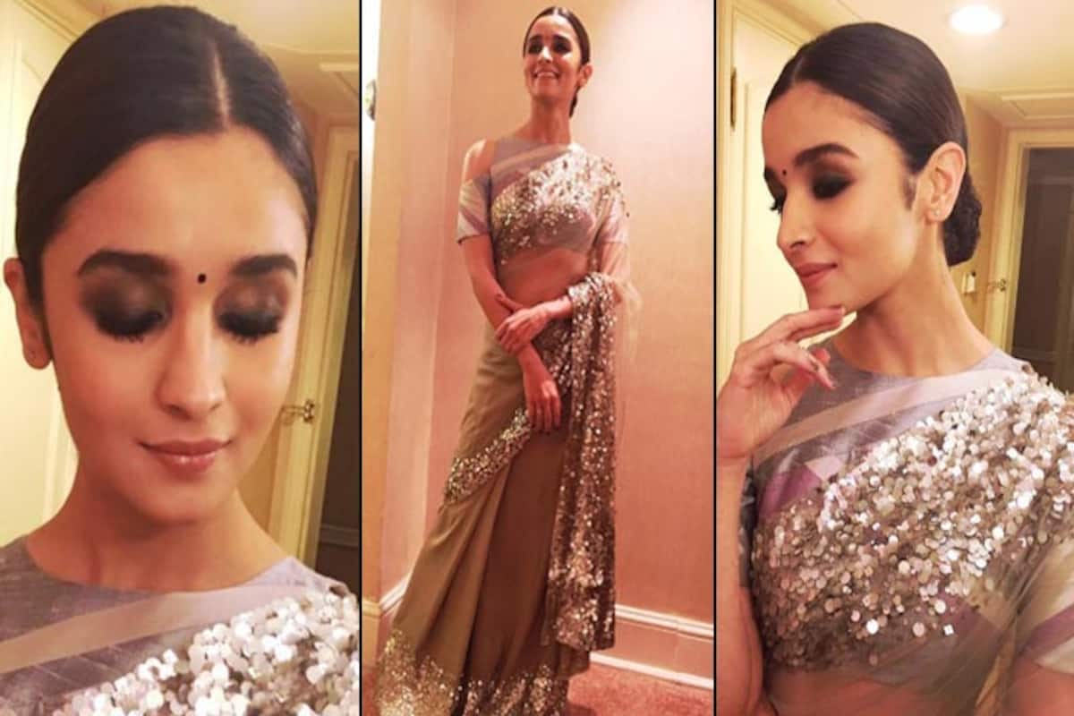 Dear Zindagi star Alia Bhatt turned up in a saree for the very first time  and boy she looked amazing! 