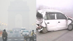 Dense smog causes 20 car pile up on Yamuna Expressway